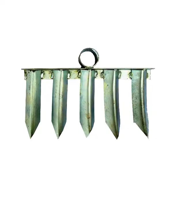 Garden Rake Head (Patti Datal) Teeth, Made Of Hard Ms Sheet And Galvanized, Used For Collecting Leafs And Long Grass