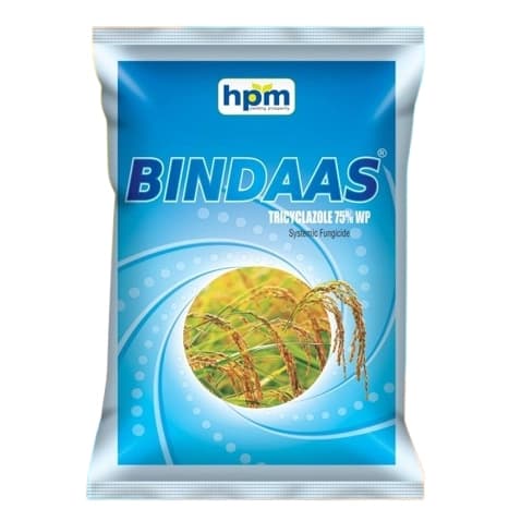 Hpm Bindaas Tricyclazole 75% WP Fungicide, Effective For Paddy Blast Disease