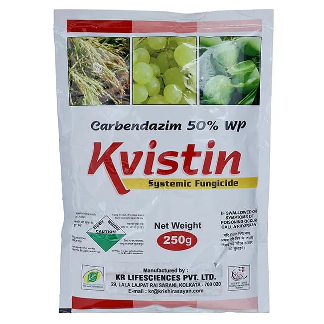 Krishi Rasayan Kvistin Carbendazim 50% WP Fungicide, Systemic, Broad Spectrum For All Crops - Image 1