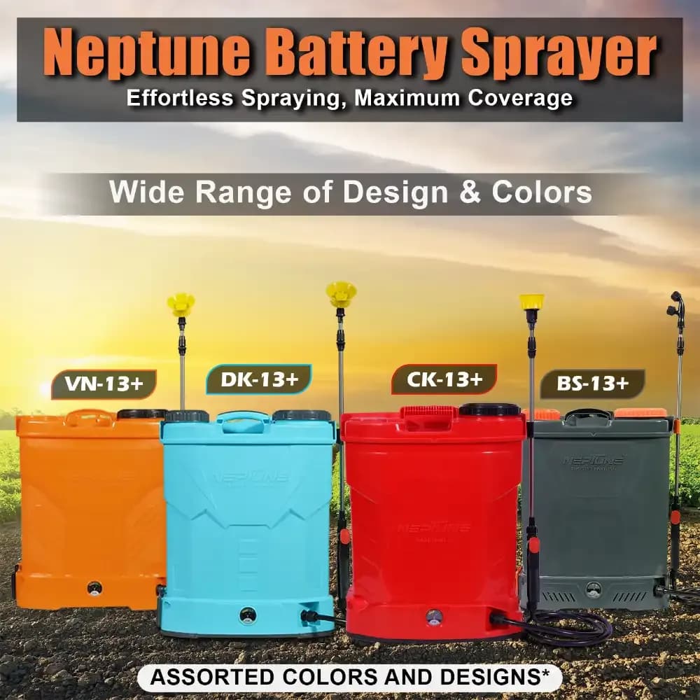 Neptune Model-13-Plus Knapsack Battery Sprayer, 12V 12Amp Double Motor, 20L Tank, Spray Gun up to 20 Ft Spray for Farming & Garden (Color May Vary) - Image 4