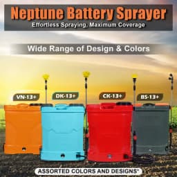 Neptune Model-13-Plus Knapsack Battery Sprayer, 12V 12Amp Double Motor, 20L Tank, Spray Gun up to 20 Ft Spray for Farming & Garden (Color May Vary) 4