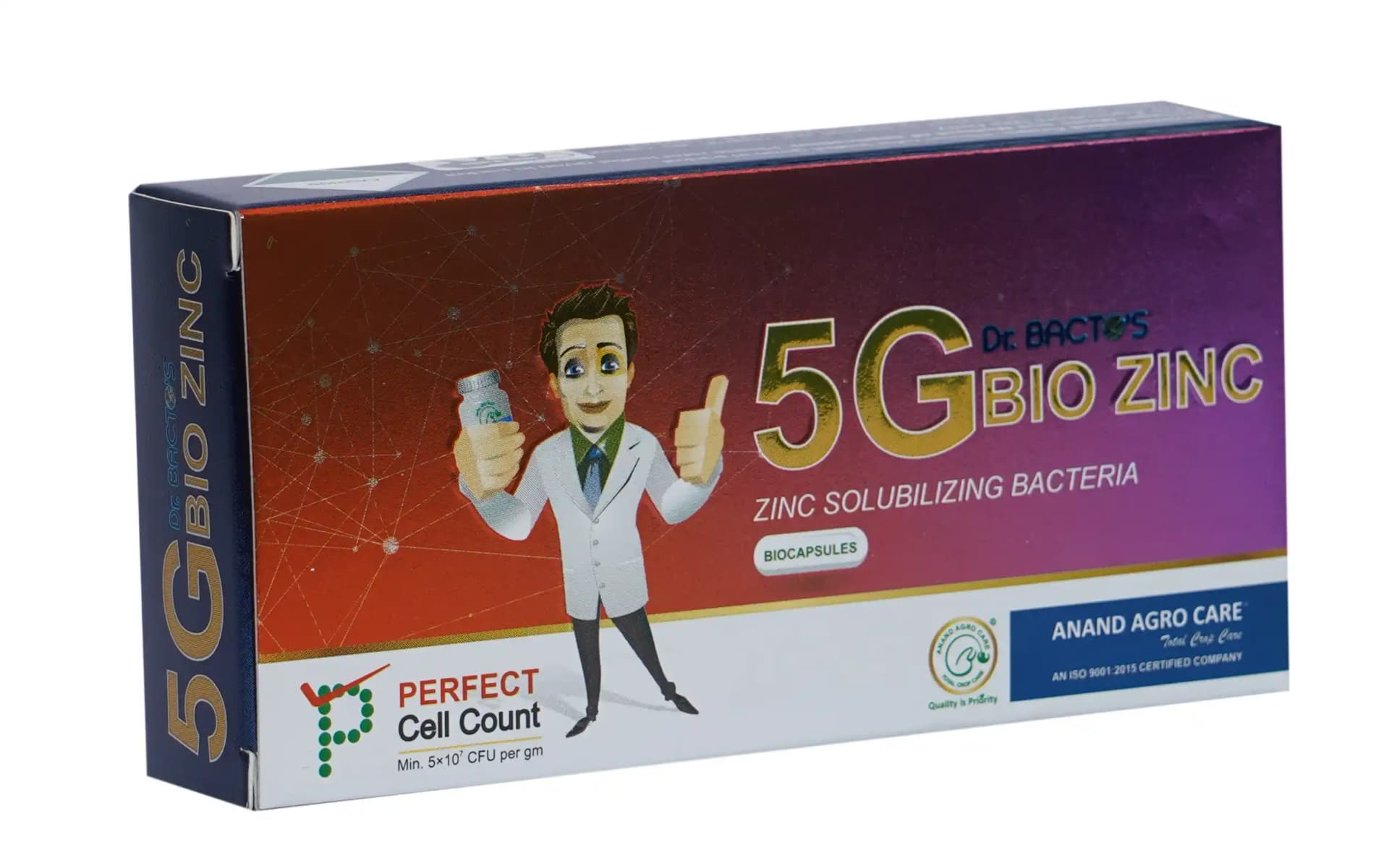 Dr. Bacto\'s 5G Biozinc Bio Capsules, Zinc Solubilizing Bacteria Enclosed In Biodegradable Capsules Which Have Ability To Solubilize Zinc - Image 1