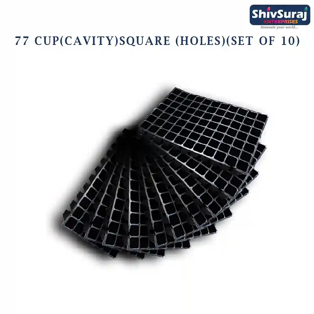 Shivsuraj 77 Cavity Seedling Tray, Square Shape Hole Germination Tray, Nursery Tray For Sowing Seeds - Image 6