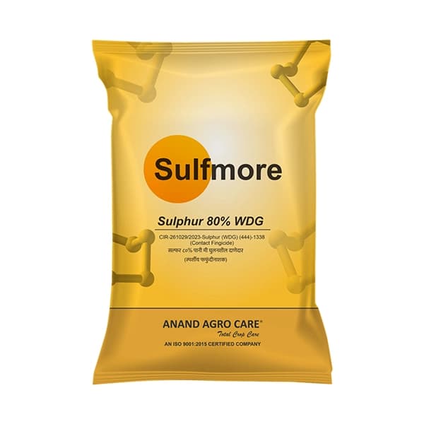 Anand Agro Sulfmore Sulphur 80% WDG Fungicide, Boost Crop Yields and Fight Fungal Diseases