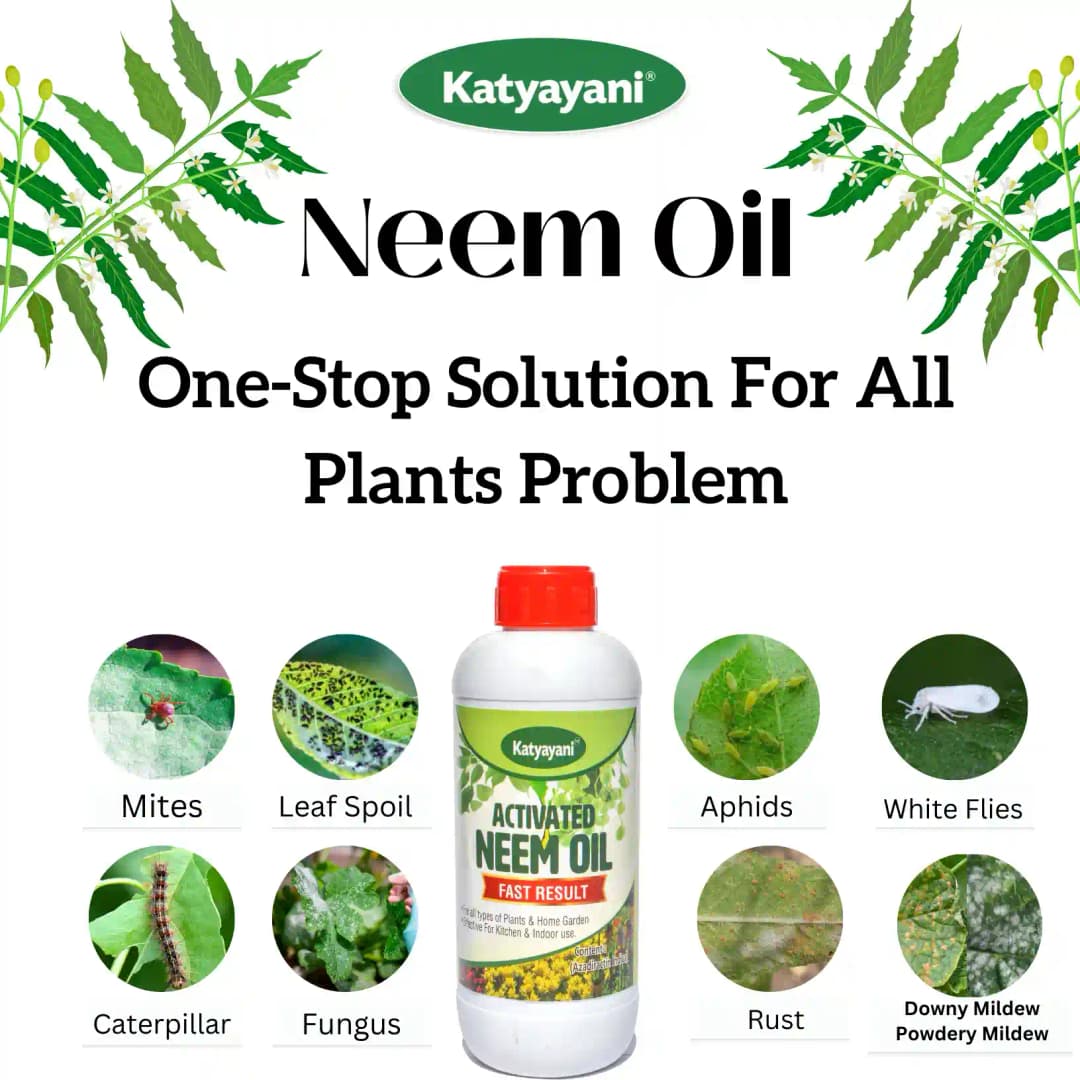 Katyayani Activated Neem Oil, Azadiractin Indica, 100% Organic Pesticide Derived From Cold Pressed Neem Oil - Image 4