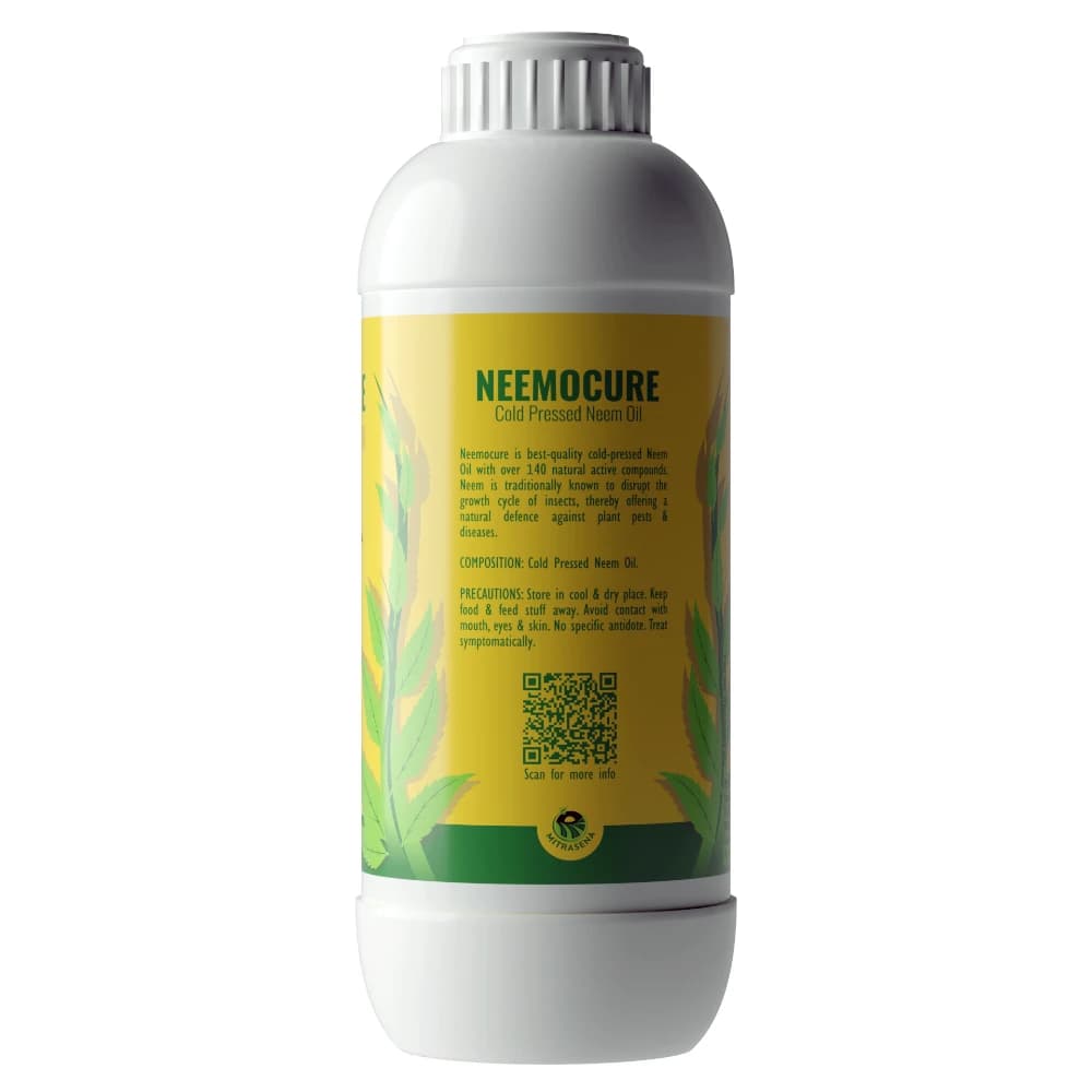 Biowall NEEMOCURE Cold Pressed Neem Oil, Effective Protection From A Wide Range Of Pests In Crops - Image 2