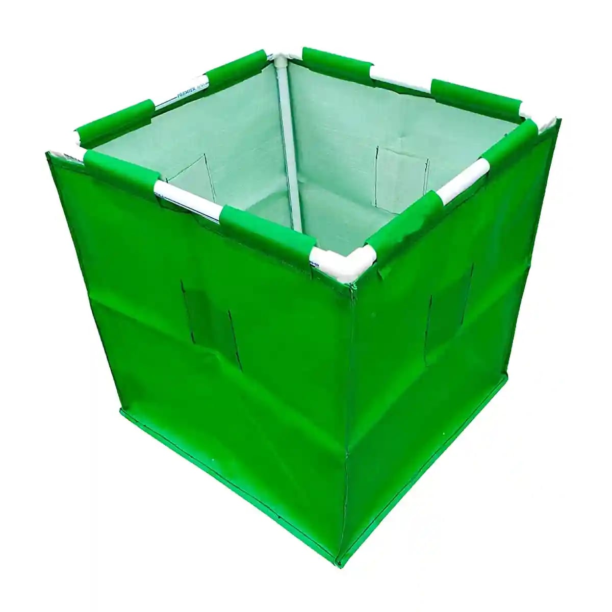 GARDECO HDPE UV Protected 360 GSM, Green Color, Rectangular Plants Grow Bag, Suitable for Terrace Gardening with PVC Pipe Support