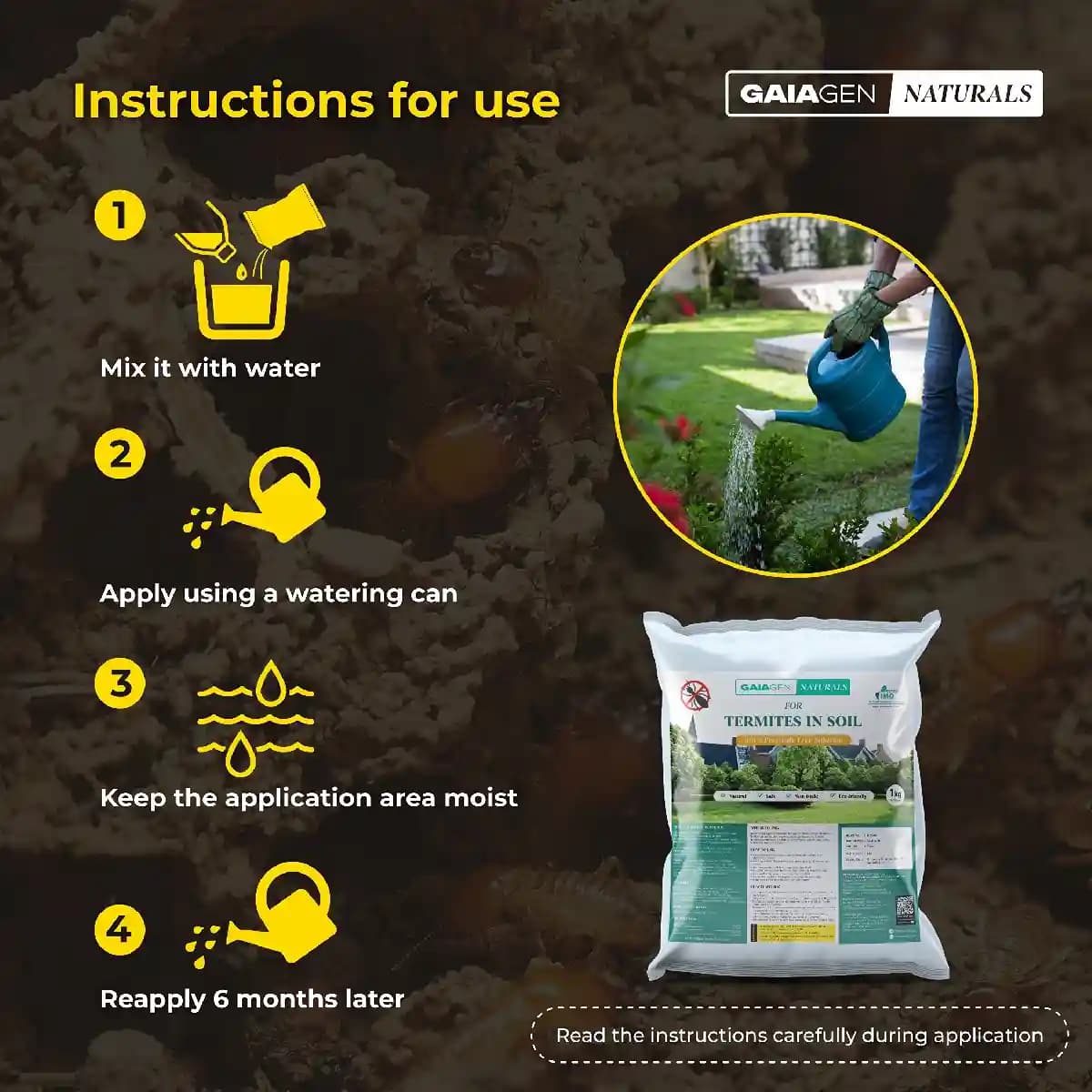 Gaiagen Termite Control, Effective Termite Control for Crops & Gardens, Fast-acting Formulation for Plants - Image 4
