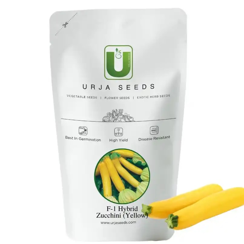 Urja Zucchini F1 Hybrid (Yellow Beauty), Vegetable Seeds, Excellent Quality.
