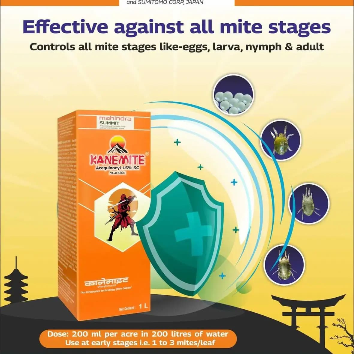 Mahindra Kanemite Acaricide - Acequinocyl 15% SC - Image 3