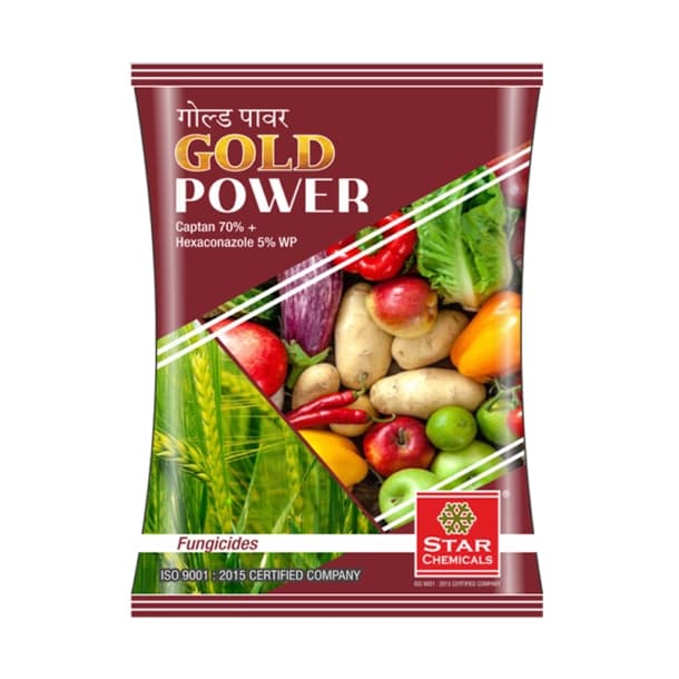 Star Chemicals Goldpower Captan 70% + Hexaconazole 5% WP. Unique Combination of Contact and Systemic Mode of Action