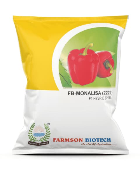 Farmson FB Monalisa (2222) F1 Hybrid Sweet Pepper Seeds, Tall Plant, Blocky Shape, Dark Green to Red