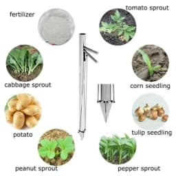 Vinspire Heavy Duty Manual Vegetable Transplanter, Stainless Steel Material, Round Shape 3