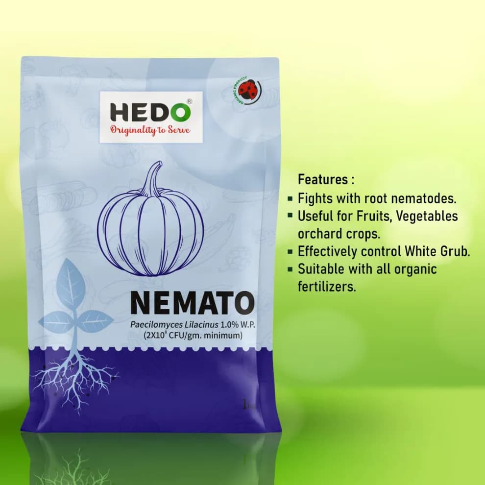 HEDO Nemato (Paecilomyces Lilacinus 1.0% WP) Bio Pesticide, Effective Against White Grubs And Other Harmful Soil Pathogens - Image 7