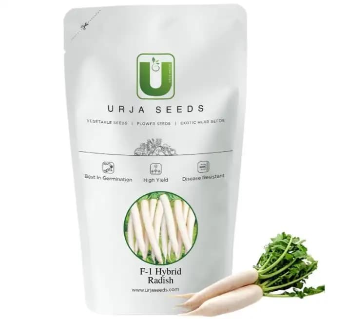 Urja Chetki Long Radish Seeds, Cylindrical Variety, Excellent Germination Quality - Image 1