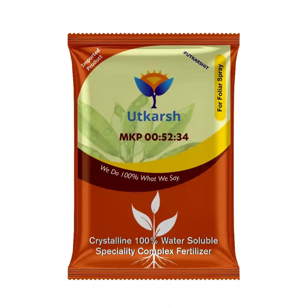 Utkarsh MKP (00:52:34) (Mono Potassium Phosphate) KH2PO4, 100% Water Soluble Complex Fertilizer, Best for Drip Irrigation