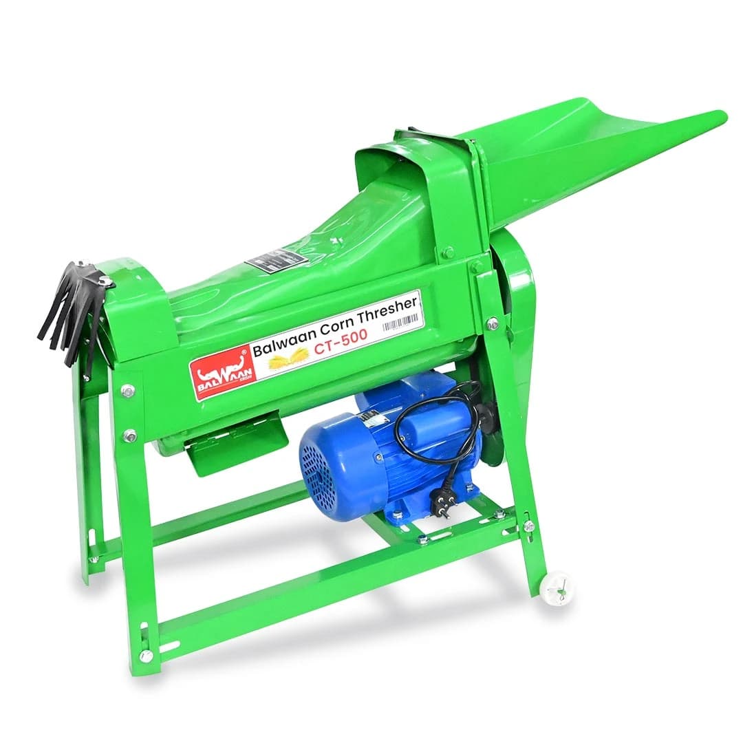 Balwaan CT-500 Corn Thresher With Motor (Green), 1.3 HP Motor Capacity, Suitable For Home & Agricultural Use