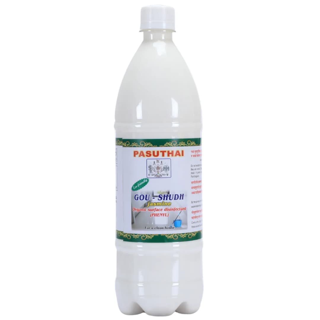 Pasuthai Gou Shudh Floor Cleaner (JASMINE), Chemical Free, Kills 99.9% Germs, Antibacterial, Suitable for All Floors, Tiles, Marble, Concrete Surface