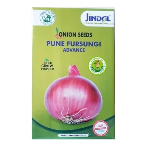 Jindal Pune Fursungi Advance F1 Hybrid Onion Seeds, Pyaaj Ke Beej, Flat Round Light, Red Bulbs