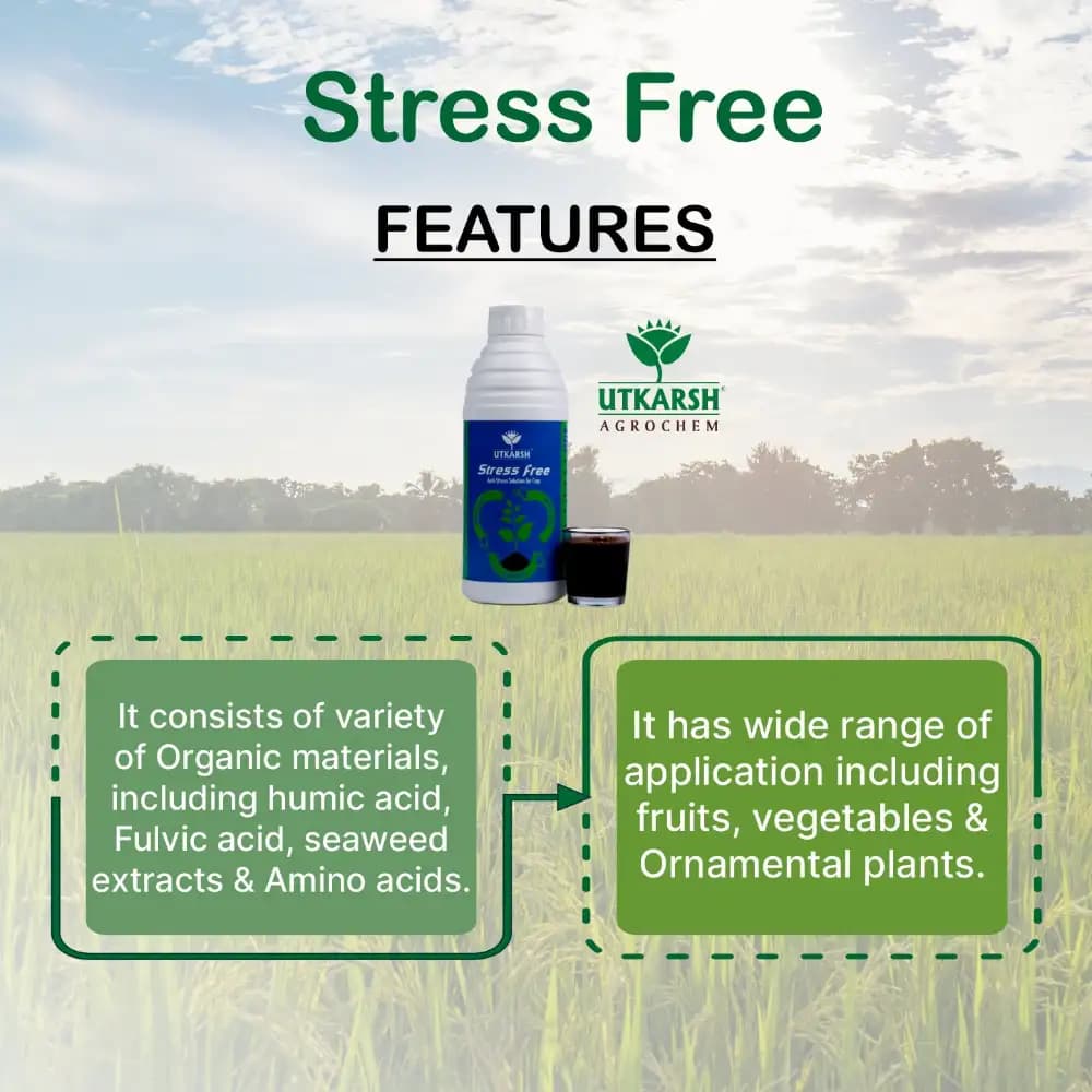 Utkarsh Stress Free Anti-Stress Solution Bio-Stimulant, Combination Of Humic Acid, Fulvic Acid, Best Amino Acids And Seaweeds - Image 2
