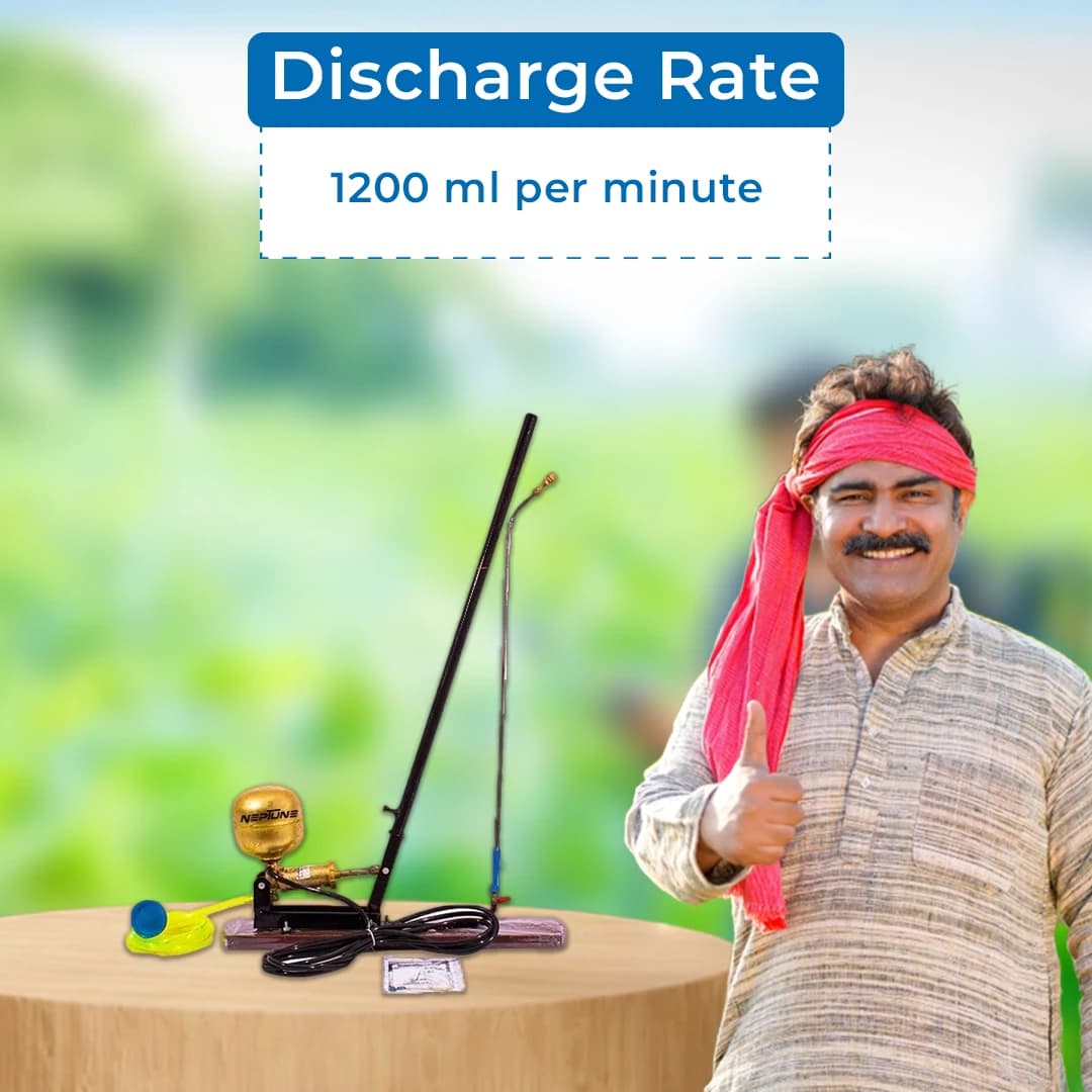 नेपच्यून रॉकर स्प्रेयर, प्लास्टिक पोर्टेबल स्प्रेयर बड़े आम के पेड़ों के लिए, ऊंचे पेड़ों पर छिड़काव के लिए प्रभावी, ISI मार्केड - Image 5