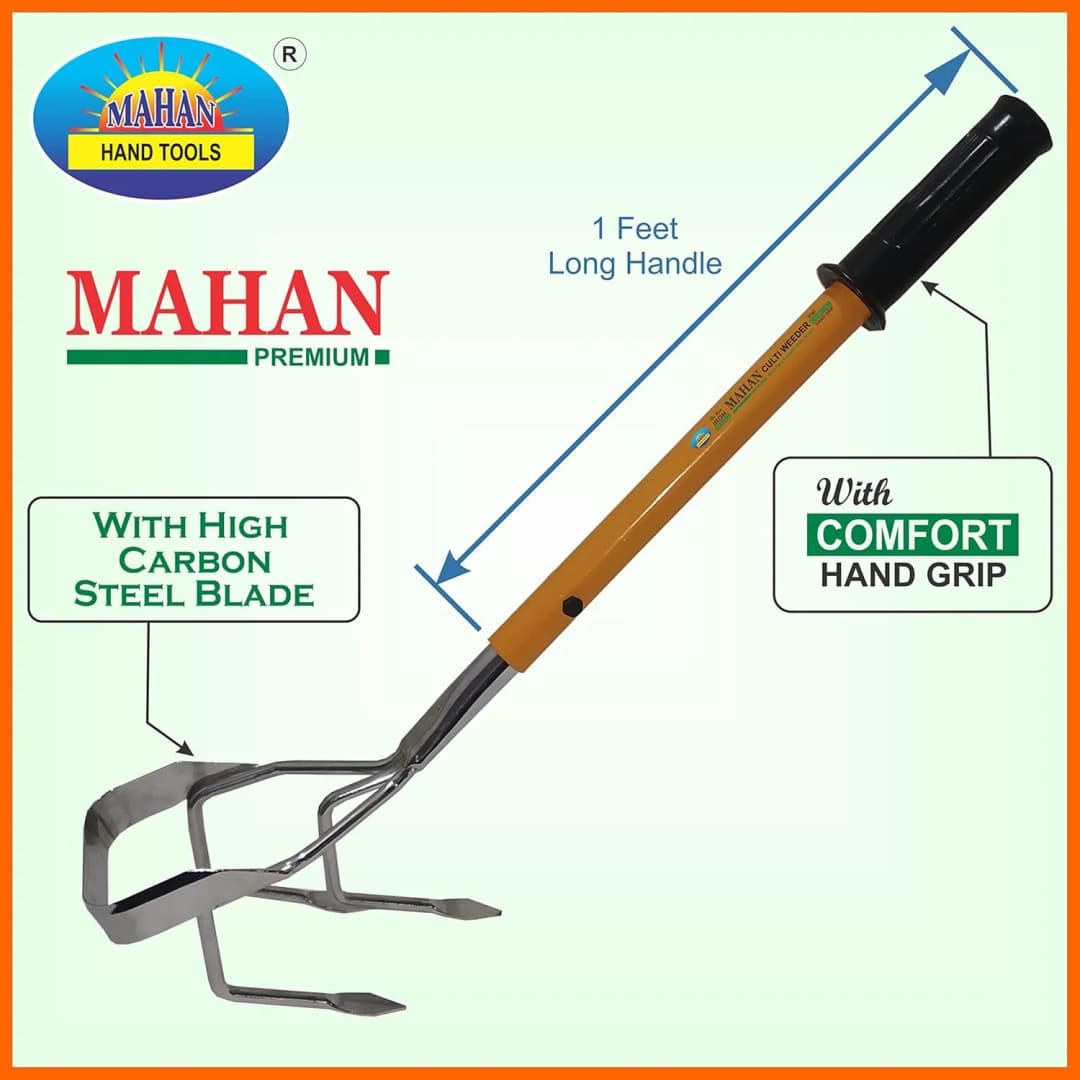 Mahan Manual Heavy Duty 2 in 1 Hand Weeder - Garden Hoes - Multi Star Culti-Weeder - Image 2