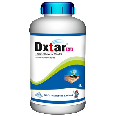 NACL Dxtar FS Thiamethoxam 30% FS Broad-Spectrum Systemic Insecticide, Well-Suited for Seed Treatment Used to Control Early-Season Pests.