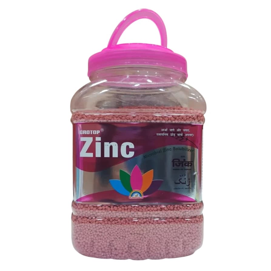 MD Biocoals GROTOP Zinc Microbial Zinc Fertilizer, Suitable for Wide Range of Crops, Cereals, Pulses, Oilseeds, Vegetables And Fruits