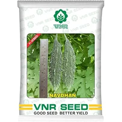 VNR Navdhan Hybrid Bitter Gourd Seeds, Attractive Dark Green, High Yielding, Very Good Keeping Quality - Image 1