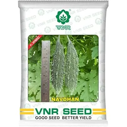 VNR நவதன் ஹைப்ரிட் பாகற்காய் விதைகள், கவர்ச்சியான அடர் பச்சை, அதிக மகசூல், நல்ல சேமிப்புத் தரம்