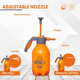 Pad Corp PCM-2 High Pressure Sprayer, Hand-Powered, Versatile For Gardening, Cleaning And Sanitizing (2 L Capacity) 4