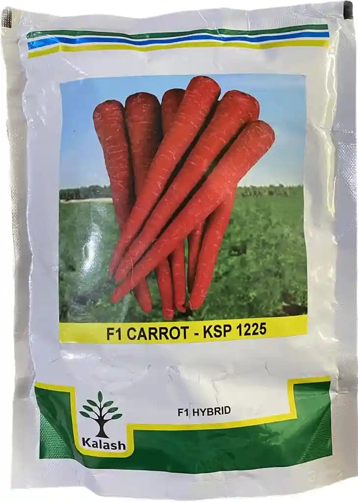 Kalash KSP 1225 F1 Hybrid Carrot Seeds, High Yielding and Shape of Uniform Long Smooth - Image 1