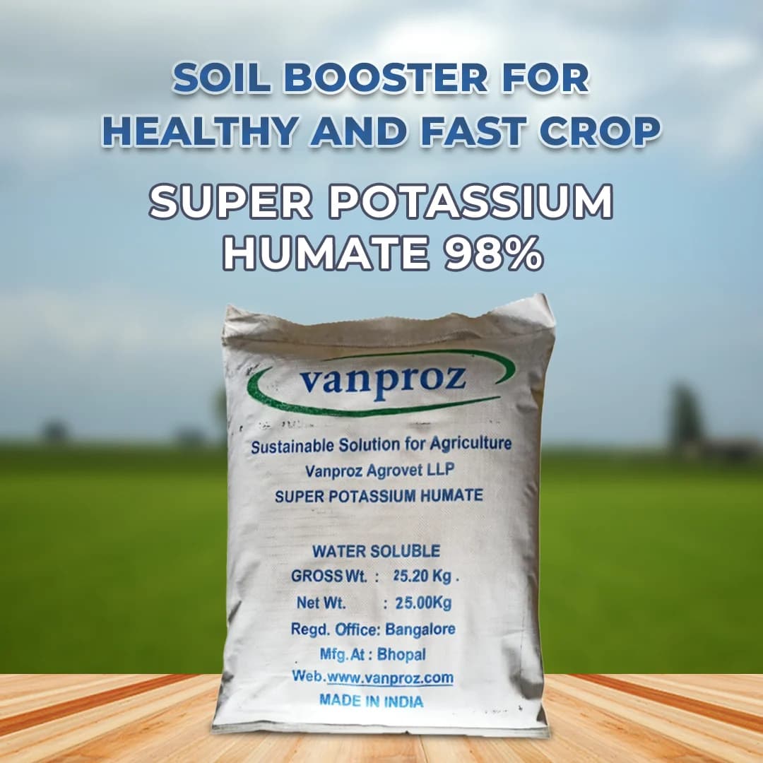 वैनप्रोज़ सुपर पोटेशियम ह्यूमेट (98%) जैविक उर्वरक, यह मिट्टी को पौधों की वृद्धि में सुधार करने में मदद करता है। (25 किलोग्राम बैग) - Image 2