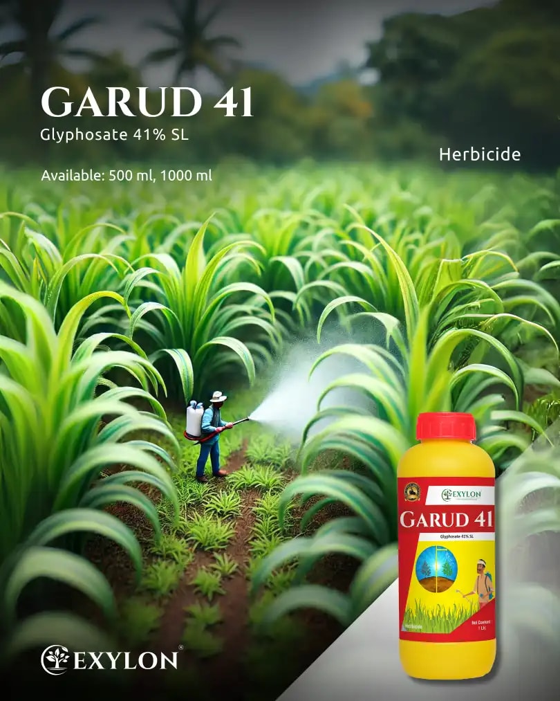 Exylon Garud 41 Glyphosate 41% SL Herbicide, Effective For Control Weed In Crops