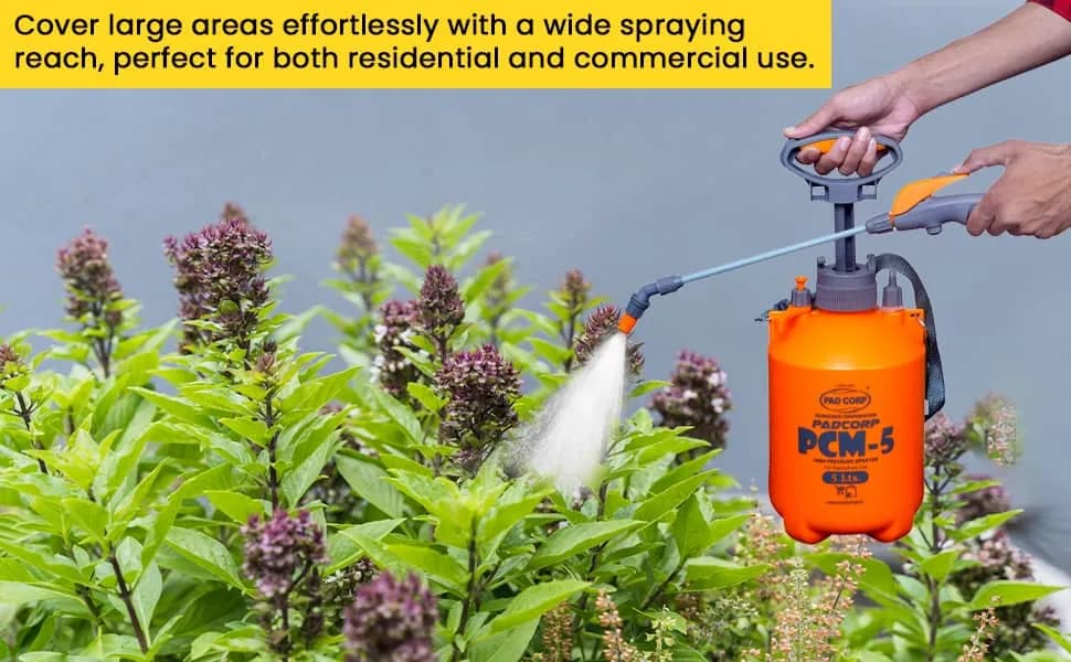 Pad Corp PCM-5 High Pressure 5 L Sprayer, Perfect for Plants, Gardening, Cleaning, and Sanitizing, Light and Versatile - Image 15