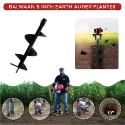 Balwaan PT-6 Single Spiral Earth Auger Planter, 6 Inch Width, Heavy Duty, Durable And Rust Resistant 2