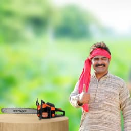 नेपच्यून CS-62 पावरफुल 62CC इंजन 4 HP पेट्रोल चेन सॉ 22 इंच कटर बार के साथ, 2 स्ट्रोक इंजन 5