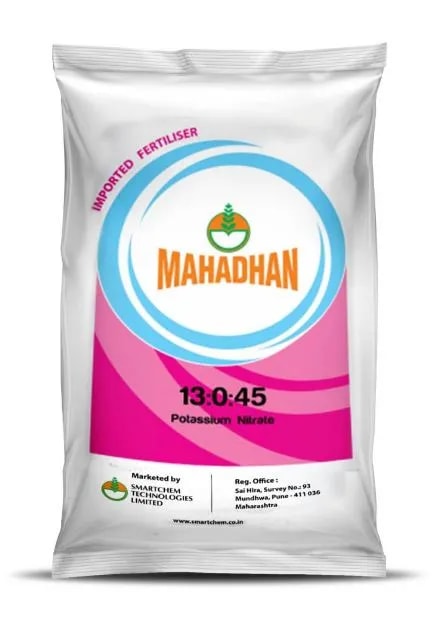Mahadhan 13:00:45 Potassium Nitrate, 100% Water Soluble Fertilizer, Useful for all Crops.