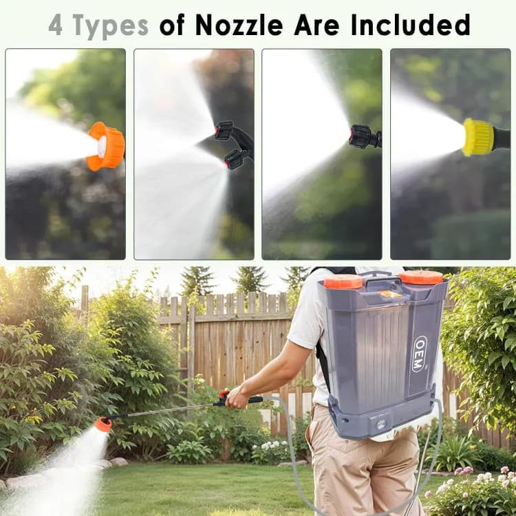 OEM Battery Sprayer With 12V x 10A Battery (18 L Capacity), Copper High Pressure Motor, 4 Free Nozzles Powerful Agricultural Sprayer - Image 5