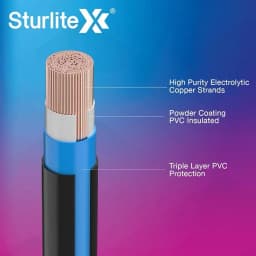 Sturlite Home Guard FR-LF 90 Meter Wire, (1 Sq.mm) PVC Insulated High Purity Copper Wire 2