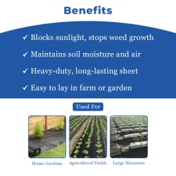 Siddhi Weed Mat 110 GSM Garden Weed Fabric Heavy-Duty Weed Block Gardening Mat Eco-Friendly Weed 4