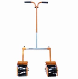 Mahan MDRRWPP-6 Manual Double Row Roller Weeder 6 Inch (2 nos) with Plant Protection Plate and Adjustable Long Handle 1