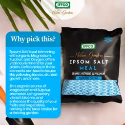 IFFCO Urban Garden Epsom Salt Meal, Organic Magnesium Sulphate Fertilizer For Plants, Home And Garden Nutrient Supplement 5