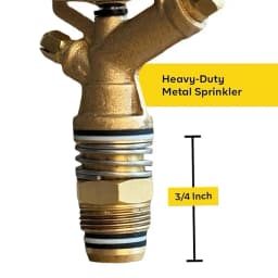 FarmEarth Brass Impact Automatic Rotating Sprinkler Head With Nozzle Heavy Duty Irrigation Sprayer Head 20mm 3