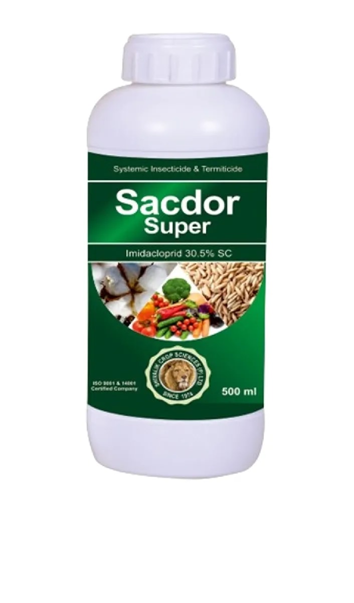 Shivalik Sacdor Super Imidacloprid 30.5% SC Insecticide, Contact And Stomach Action, Best For Sucking Pest