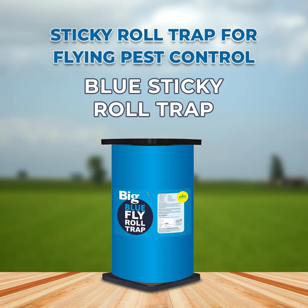 Green Revolution Blue Sticky Roll Trap, 15 Cm x 100 Mtr, Effective For Controlling Flying Insects - Image 2