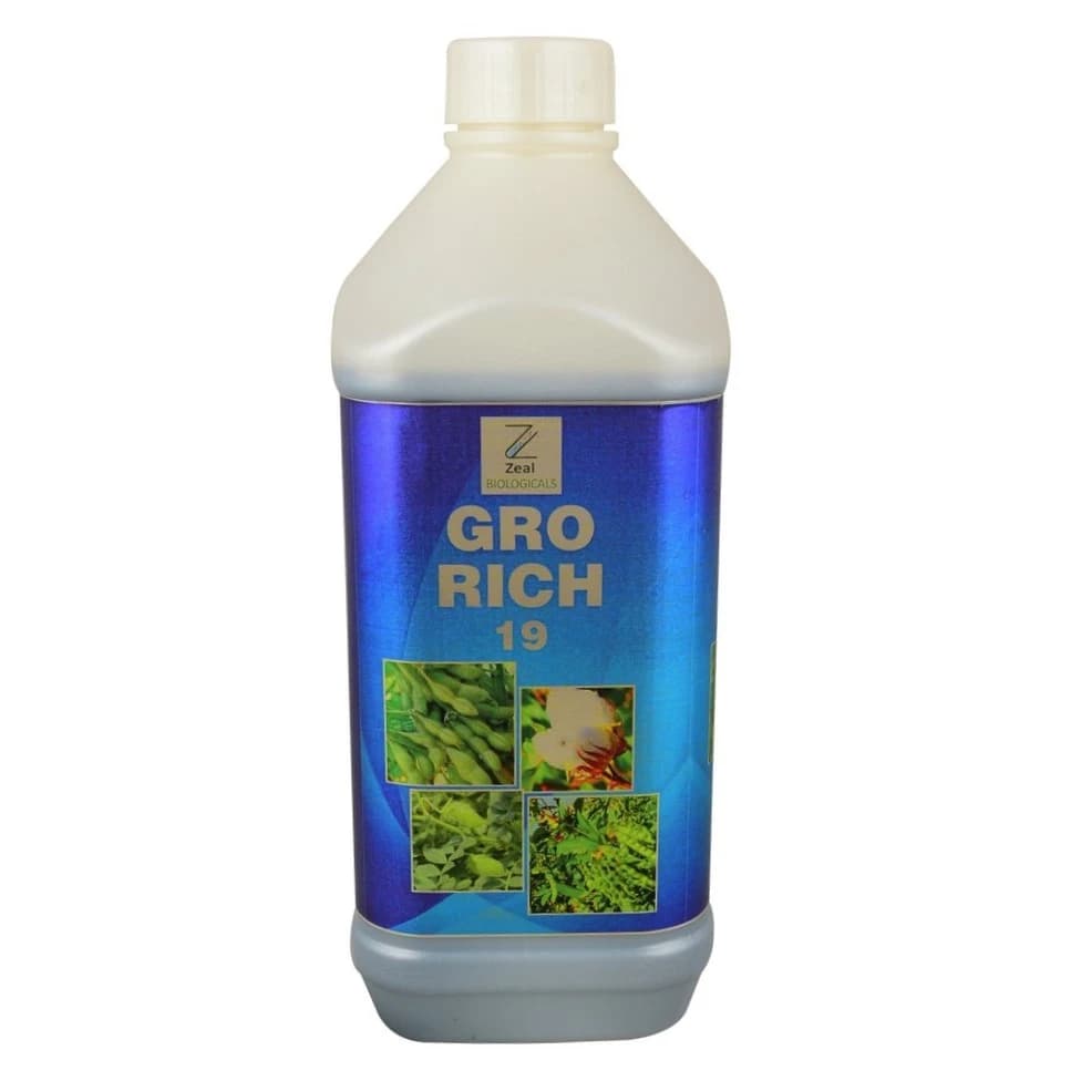 Zeal Biologicals Grow Rich 19:19:19 Liquid Organic NPK Fertilizer with Micronutrients