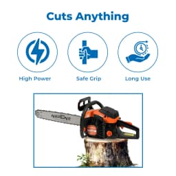 नेपच्यून CS-62 पावरफुल 62CC इंजन 4 HP पेट्रोल चेन सॉ 22 इंच कटर बार के साथ, 2 स्ट्रोक इंजन 4