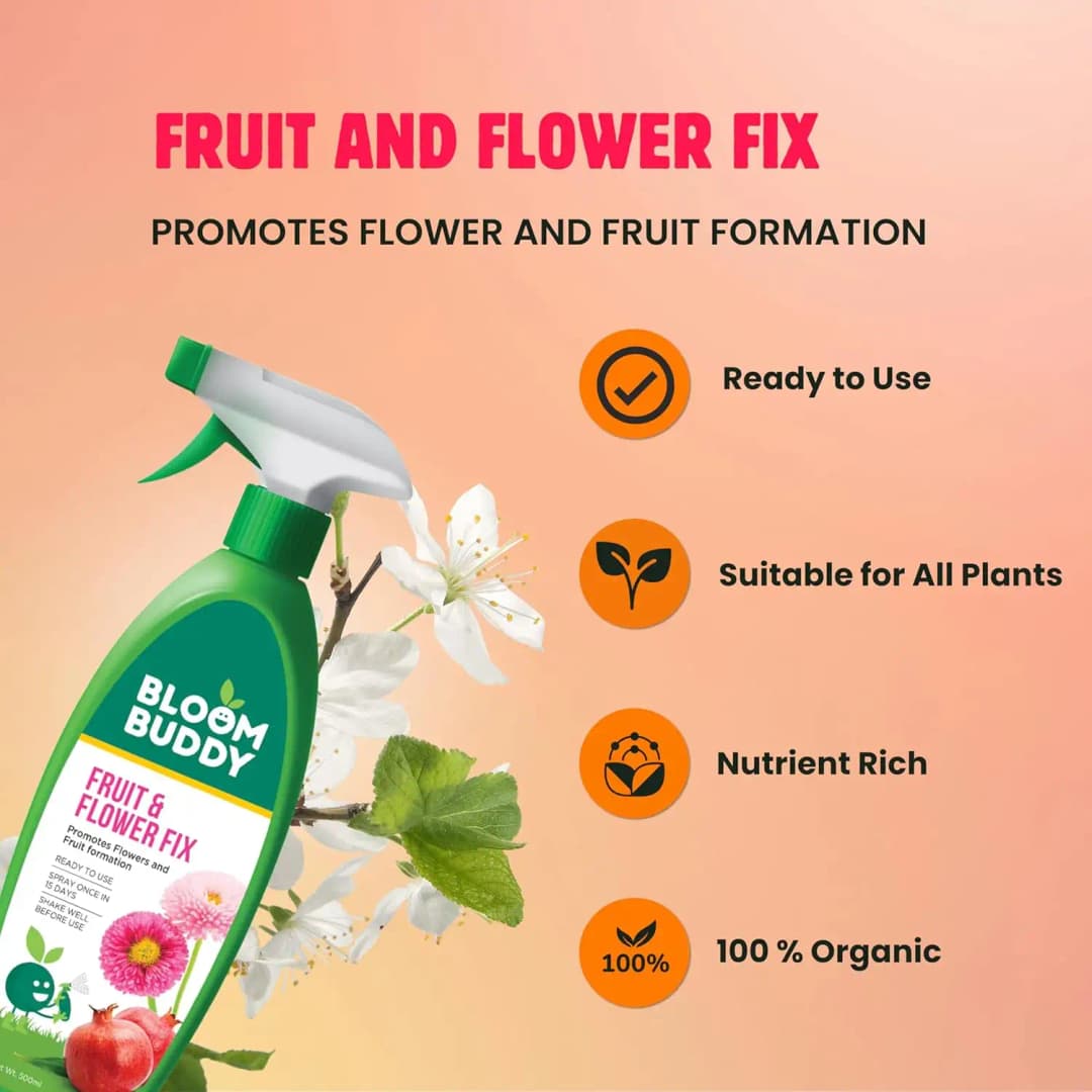 BloomBuddy Fruit and Flower Fix, Organic Liquid Fertilizer with NPK & Micronutrients - Image 2