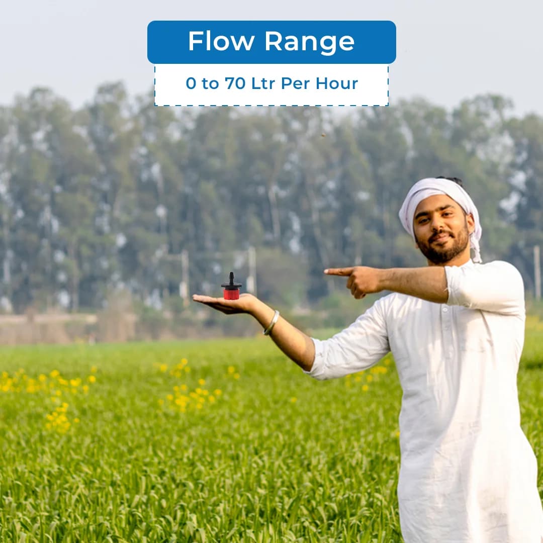 सिद्धि एडजस्टेबल ड्रिपर्स स्प्रिंकलर एमिटर, थ्रेड व्यास: 0.25 इंच. प्लास्टिक मटेरियल. - Image 5